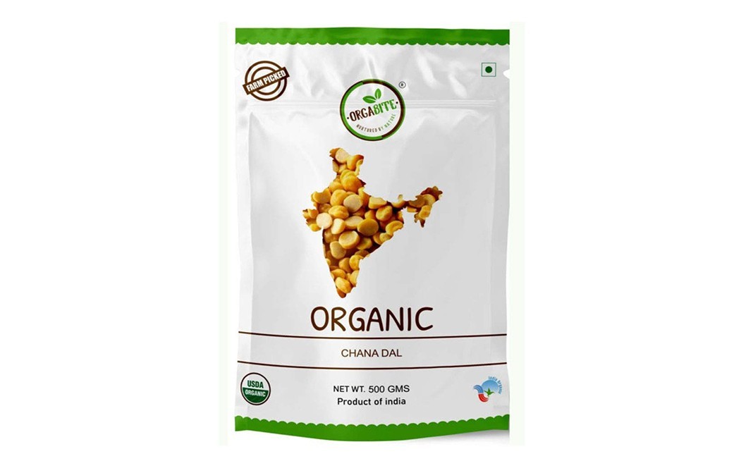 Orgabite Organic Chana Dal    Pack  500 grams